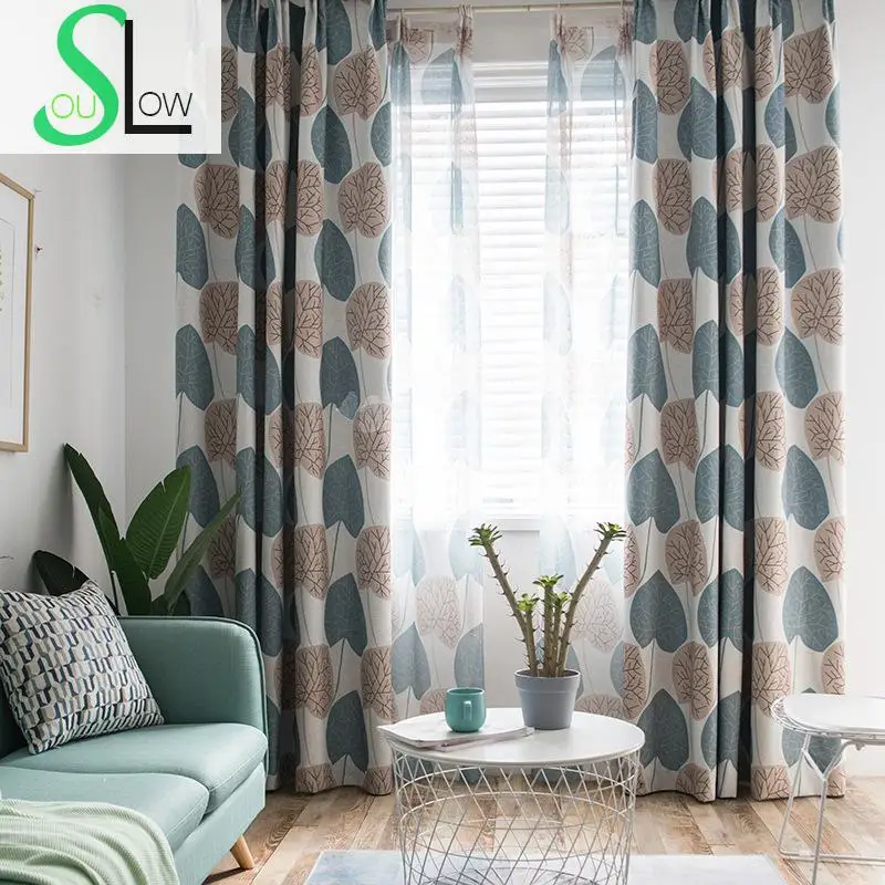 

Slow Soul Purple Blue Hot Selling Modern Simple Fresh Curtain French Window Curtains Tulle For Living Room Ready Made Bedroom