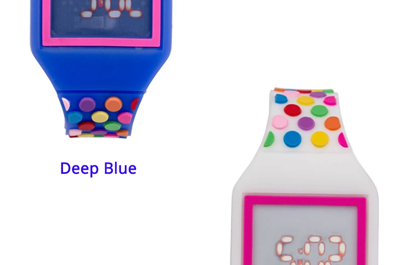 JOYROX светодиодный часы дети желе цвет цифровой детские наручные часы Новый сенсорный экран резиновая Детские для мальчиков и девочек идти в