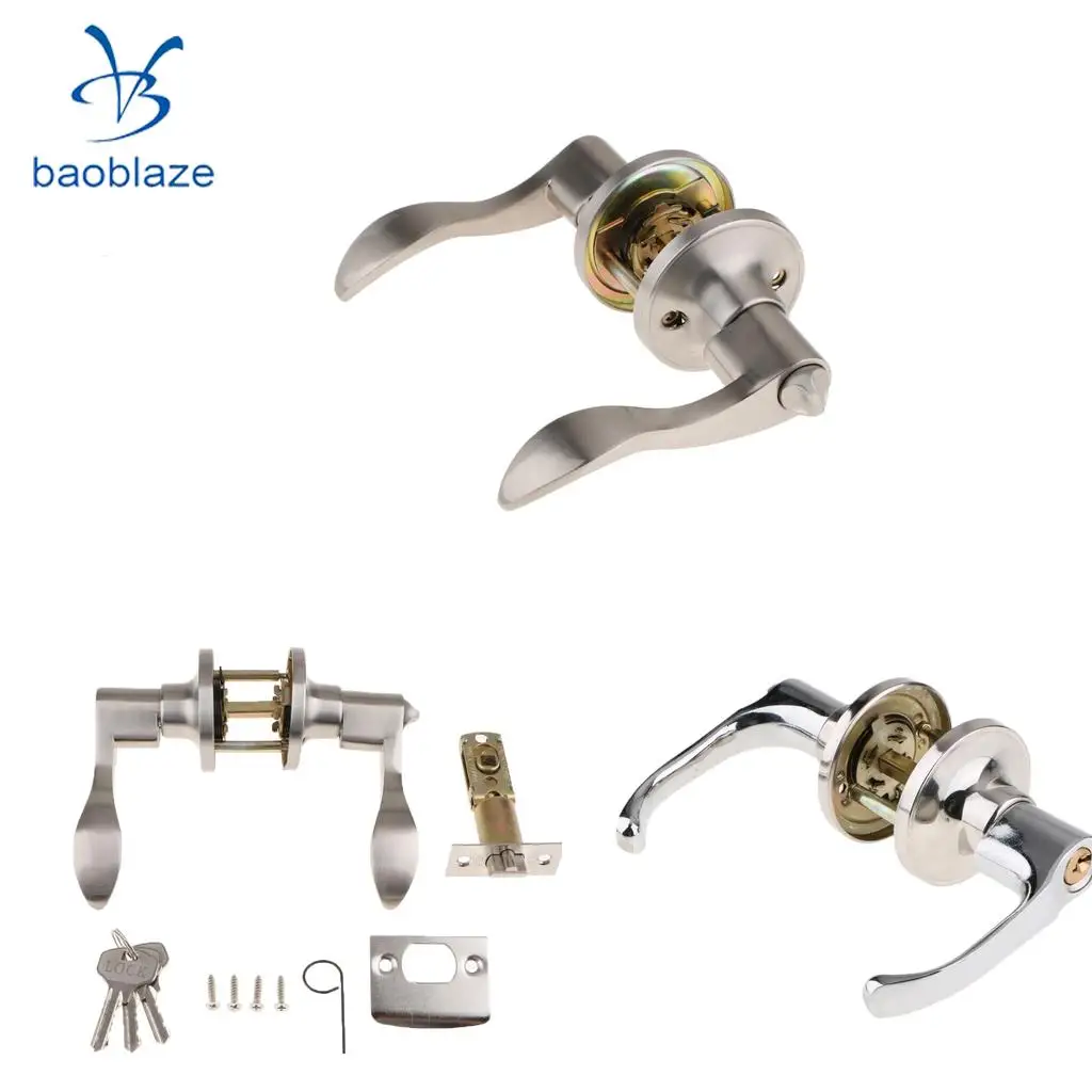 Hongge Door Lock With Key Interior Bedroom Door Handle Door Lock