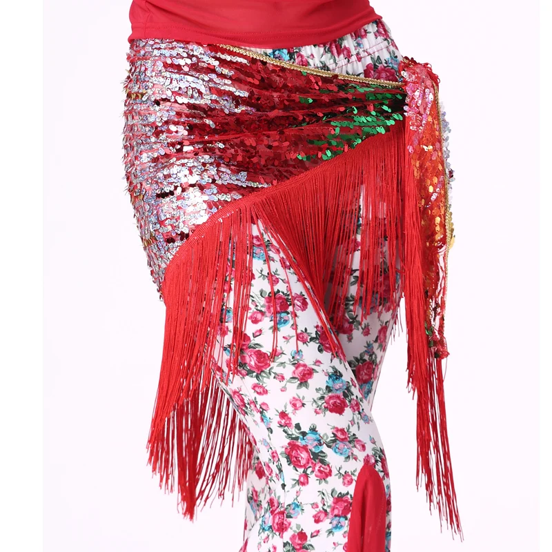 Женский костюм для танца живота цепь талии длинная Цыганская юбка блестки кисточкой треугольник хип шарф племенные пояса