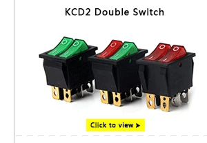 Kcd8 15A 250v AC двухполюсный gang кулисный переключатель 2 способ красный медные булавочные красный 220v лампы вкл/выкл переключатель с 6 шпильки