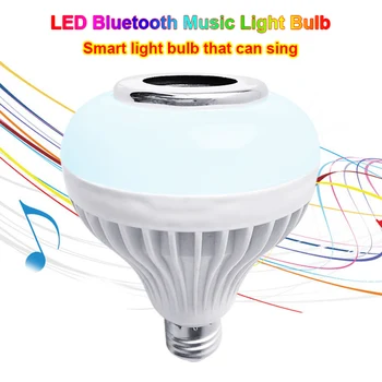 

Smart LED RGB Wireless Lamp Bluetooth Speaker Bulb 12W Music Playing Indoor Light QJ888