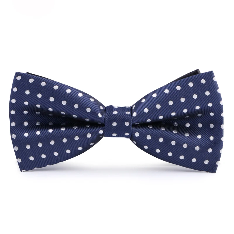 New Brand Q men/'s pre-tied bow tie paisley micro fiber formal wedding navy blue
