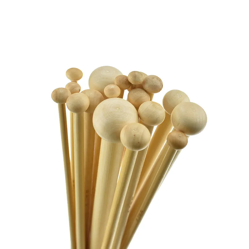 Looen Bamboo Knitting Needles Set 36pcs 25cm 18 Sizes 2.0mm to 10.0mm Single Point Needles Women Weave Craft Yarn Sewing Tools  (7)