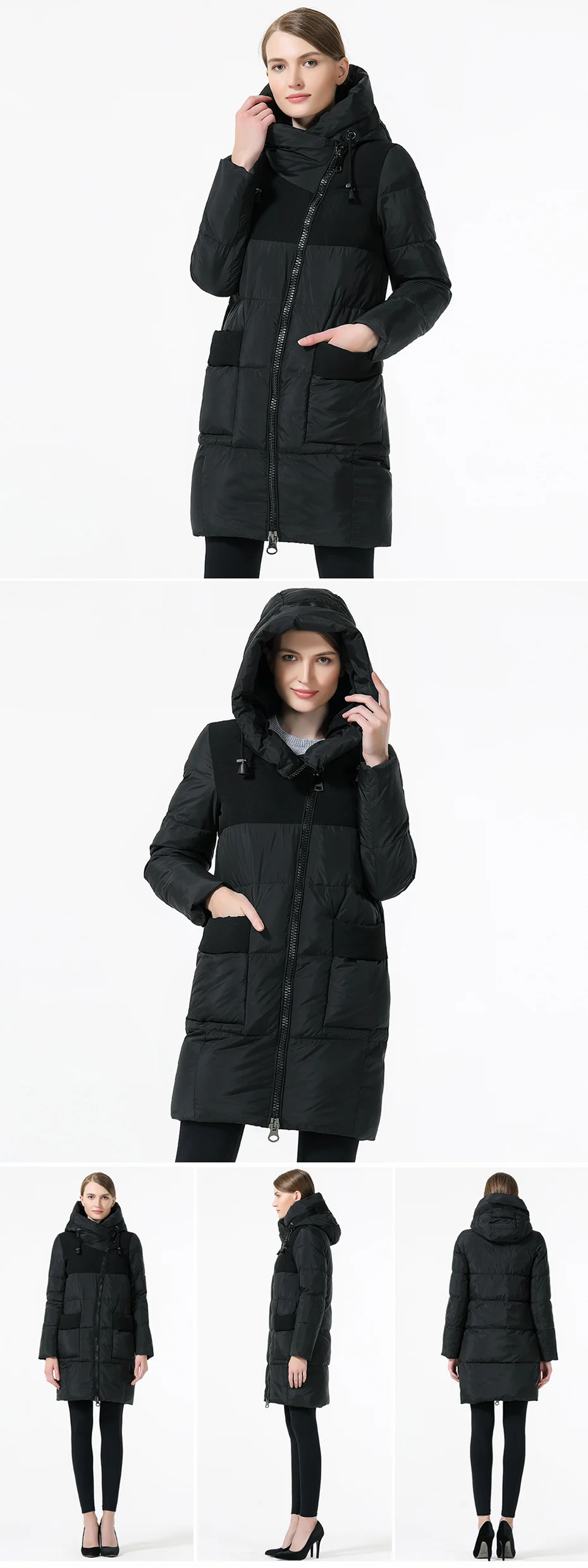 GASMAN Зимняя женская куртка пуховик женский зимний с капюшоном теплая куртка с длинным рукавом Женское пальто