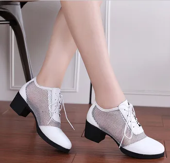 

Mother Shoes Full Bottom Layer Cowhide Women'S Soft Bottom Increased Comfort Wedges Square Sneakers Summer Net Mature