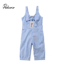 Pudcoco Горячая Стиль одежда для малышей для девочек, костюм пляжного типа без рукавов бандаж брючные комбинезоны Красивый костюм комбинезон Размеры на 1—6 л