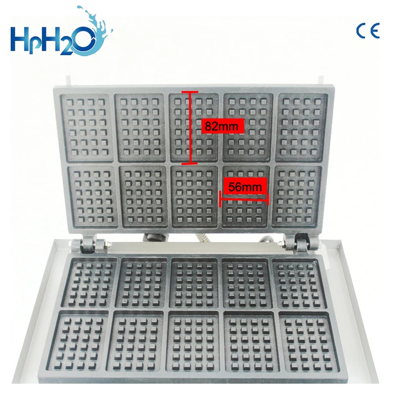Коммерческий антипригарный 10 шт. Электрический яйцо Бельгии вафельница вафельные появляется baker духовой шкаф для выпечки тортов машина вафли