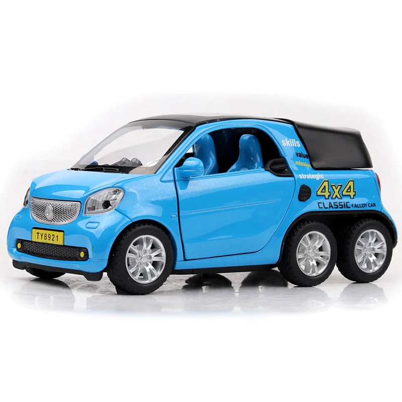 HOMMAT моделирование 1:24 Smart Fortwo 4x4 пикап модель автомобиля литой игрушечный автомобиль модель игрушки для детей Рождественский подарок