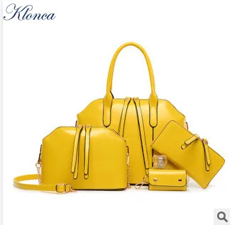 

Klonca PU Leather Composite Bag 4pcs/set High Quality New Design Concise Casual Female Handbag Shoulder Bag Messenger Bag