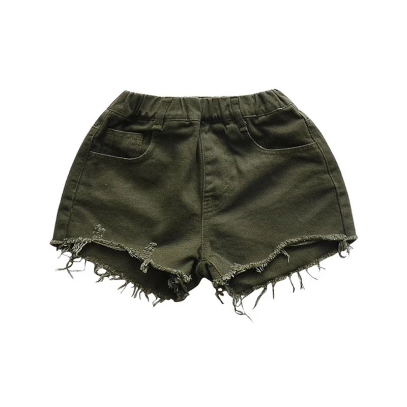 Kid Summer Solid Sweet Shorts Girls Fashion Cotton Tassel Shorts ...