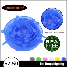 Пищевые силиконовые эластичные крышки, универсальная крышка, силиконовая пищевая обертка, миска, крышка-силиконовая крышка, сковорода для кухни