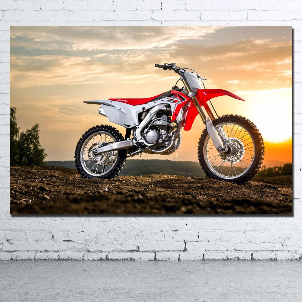 Honda CRF250R Dirtbike Мотокросс Декоративные картины печатных настенный художественный