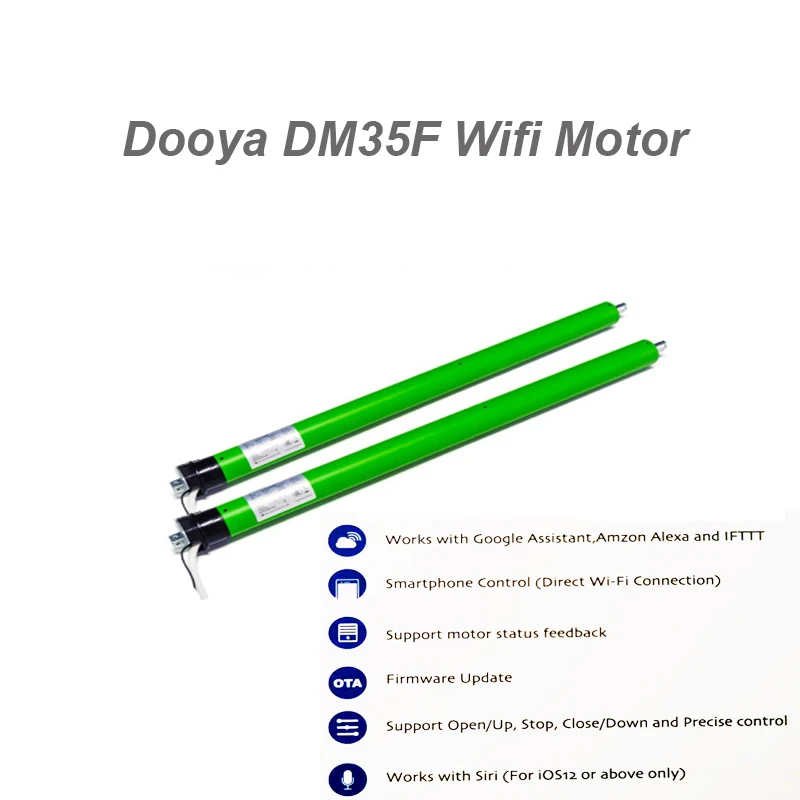 Dooya трубчатый двигатель DM35F wifi приложение 120V 230V Alexa Google home управление для моторизованных рулонных жалюзи