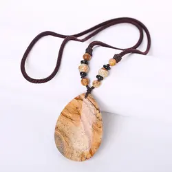 Бесплатная доставка натуральный янтарный камень агат Цепочки и ожерелья подвеска чешские ювелирные изделия камень завязанная камень