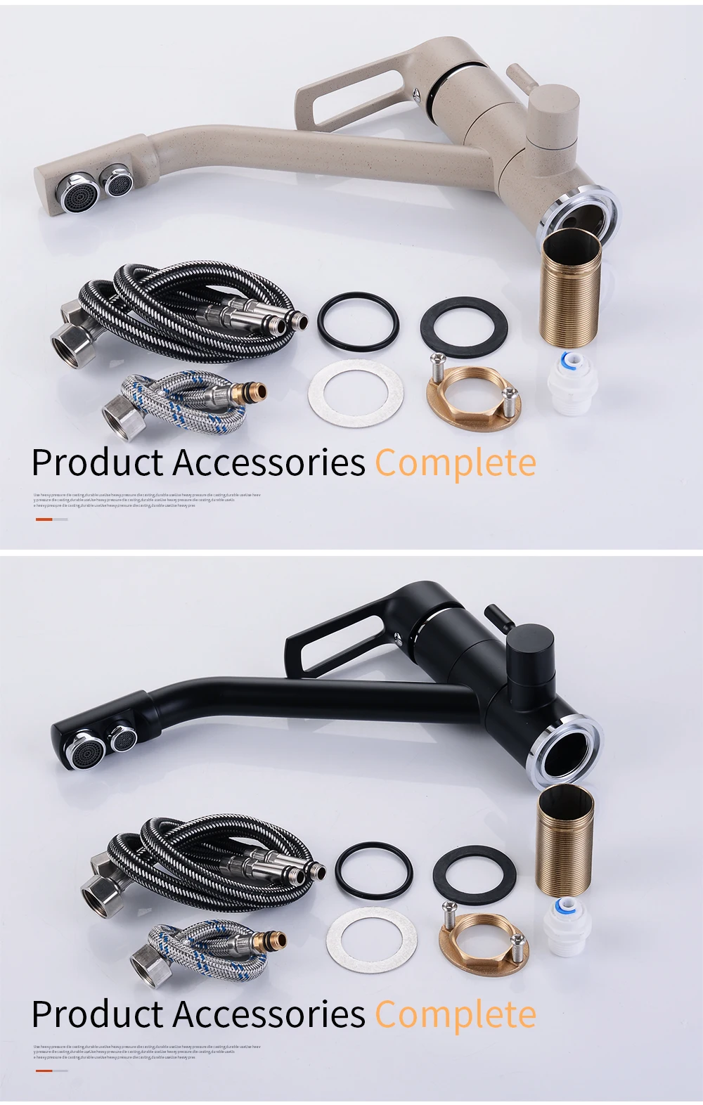 Kitchen Faucet Filter Water Swivel Drinking Faucet Dual Spout Purifier Kitchen Faucets Vessel Sink Mixer Tap hot and cold