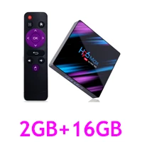 Новое поступление H96 MAX Plus Android 9,0 Смарт ТВ приставка RK3318 медиаплеер с клавиатурой Air mouse из испанской России - Цвет: 2G 16G BOX ONLY