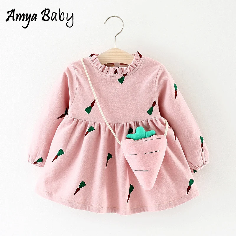 Amyababy рождественское платье для маленьких девочек Зимняя одежда толстая теплая