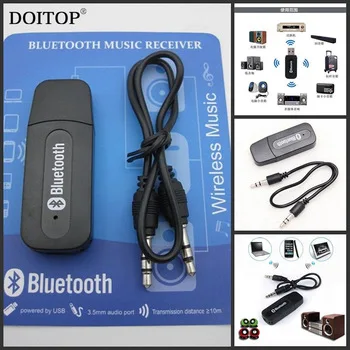DOITOP Portable 3.5mm USB Wireless Bluetooth Receiver Audio Stereo Music Receiver Wireless Bluetooth Dongle Adapter Aux Receptor