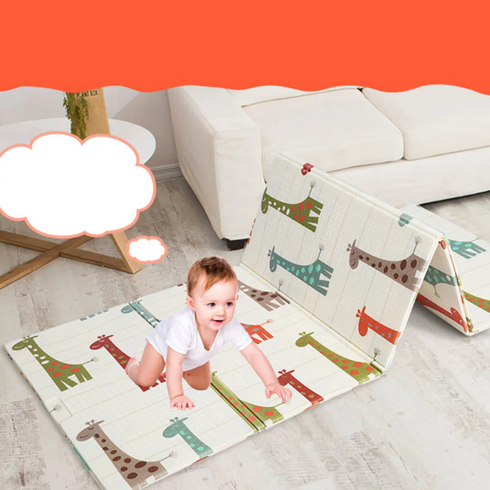

Baby XPE Cartoon Play Mats Folding Children Carpet Puzzle Mat Anti-slip Blanket Living Room Baby Game Blanket for Kids