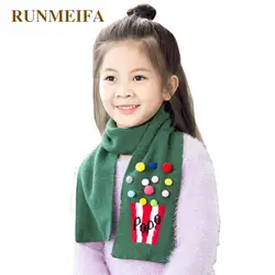 RUNMEIFA новый модный детский Caddice шарф для девочек, для мальчиков классический теплый шарф детское мягкое кольцо шарфы зимний однотонный