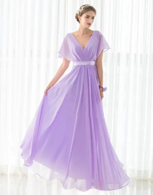 Purple Chiffon Dress