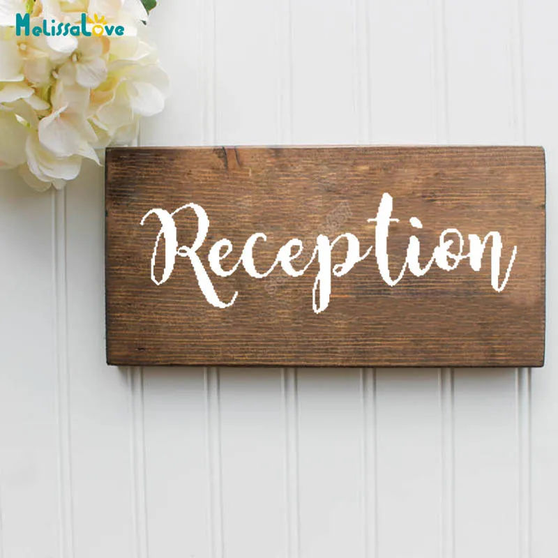 

Wedding Party Decor Decals Reception Wall Art Stickers Self Adhesive Vinyl Waterproof Decal Mural for Board Wallpaper ZB588