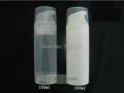 100 шт./лот пластиковые pp безвоздушного бутылки насоса 100 мл для лосьон