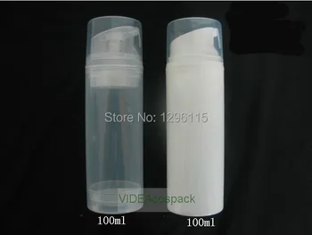 

100pcs/lot plastic PP airless pump bottle 100ml for lotion