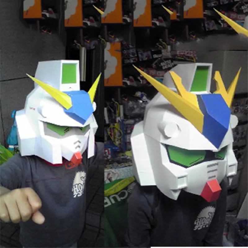 

Paper GUNDAM Mask Model Toys Handmade DIY material manual creative Party Exhibition props tide Collection Gift