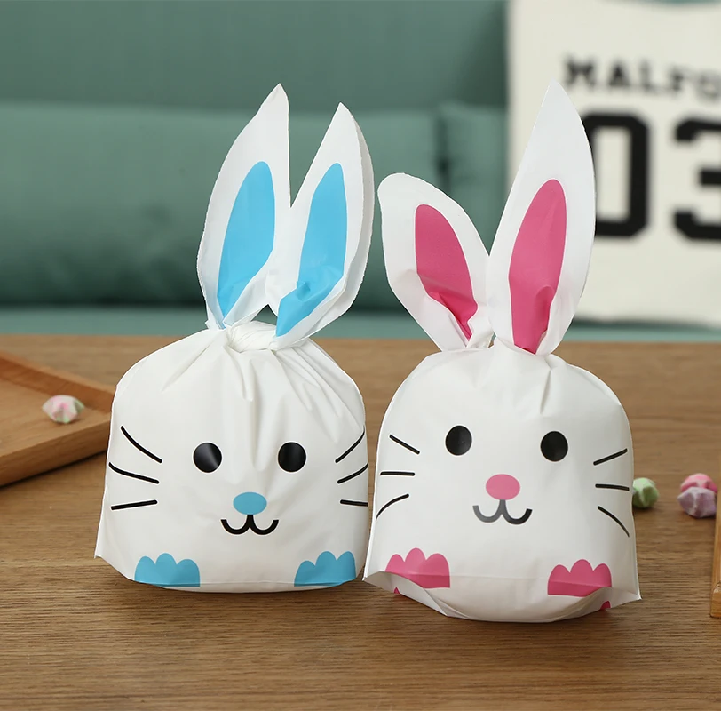 500 X Small Pink & Blue Rabbit Ear Packing Bags Sweet Gift Pouch