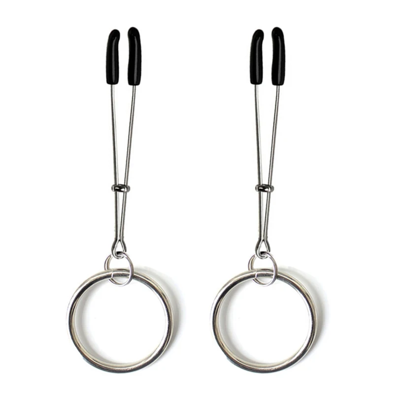 Women 1 Pair Sexy Nipple Clamps With Ring Papilla Stimulator Clip Flirting Breast Slave Nipple Clamp Erotic Sex Accessories