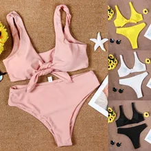 Женский купальник, сексуальный бикини, набор Пуш-ап, Мягкий купальник, летний стильный женский купальник, купальный костюм для девочек, пляжная одежда с бантом, бикини