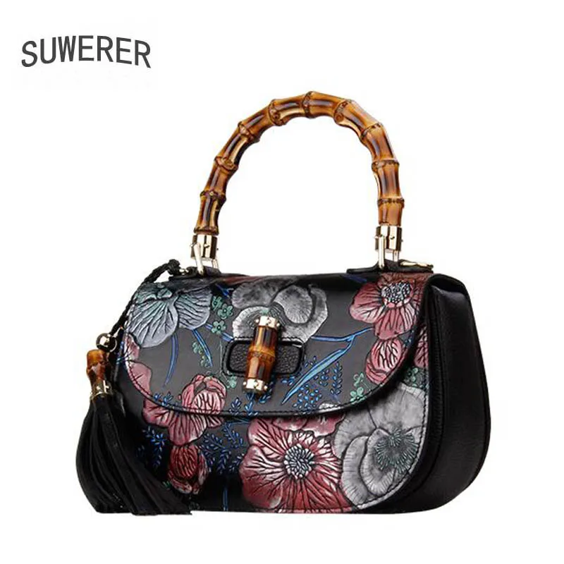 

SUWERER Genuine Leather women bags for women 2018 New Luxury Handbag Brand Bag Handbags Women Bag Designer Bag
