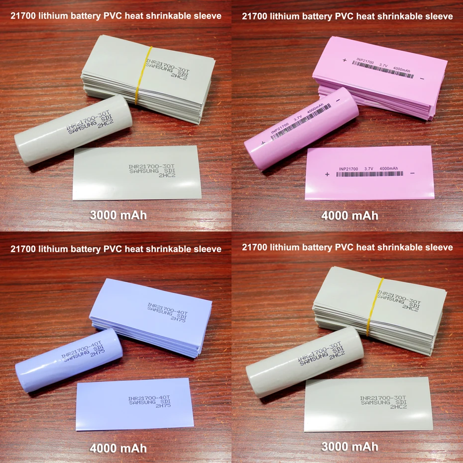 

100pcs/lot 21700 lithium battery package casing battery cover skin PVC heat shrinkable sleeve shrink film