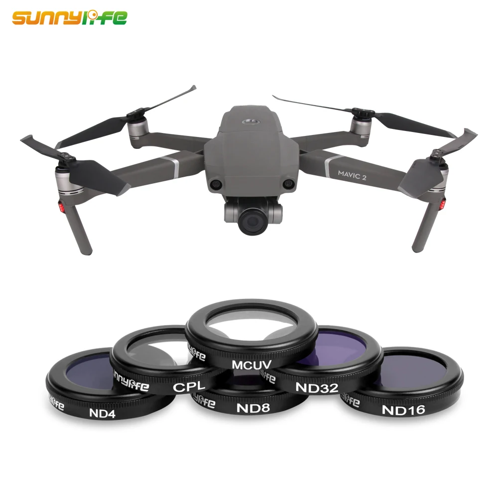 Фильтр объектива Sunnylife MC UV CPL ND4 ND8 ND16 ND32 для DJI MAVIC 2 ZOOM Drone фильтры MCUV ND 4 8 16 32 набор