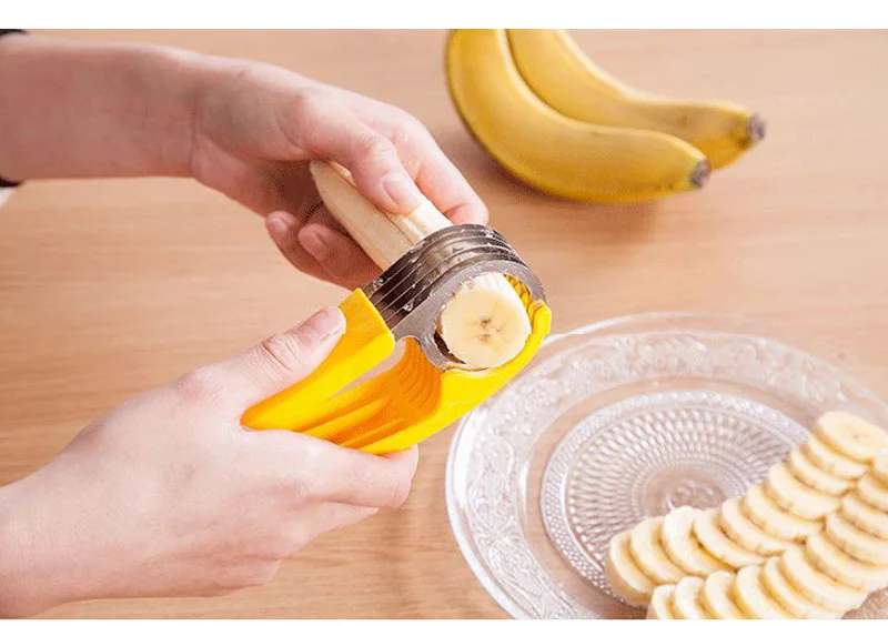 Нержавеющая сталь нож для бананов фруктов овощей колбасный нож салат Sundaes инструменты для приготовления пищи Кухонные Аксессуары Гаджеты