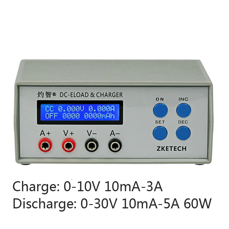 Батарея Емкость тестовое устройство мобильное зарядное устройство головка тестовое устройство электронный цикл нагрузки тестовая зарядка 10V10mA-3A разрядка 30V5A EBC-A05