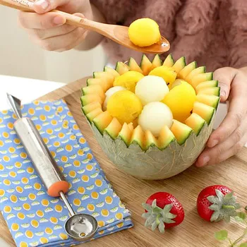 

Creative Ice Cream Dig Ball Scoop Spoon Baller DIY Assorted Cold Dishes Tool Watermelon Melon Fruit Carving Knife Cutter Gadge