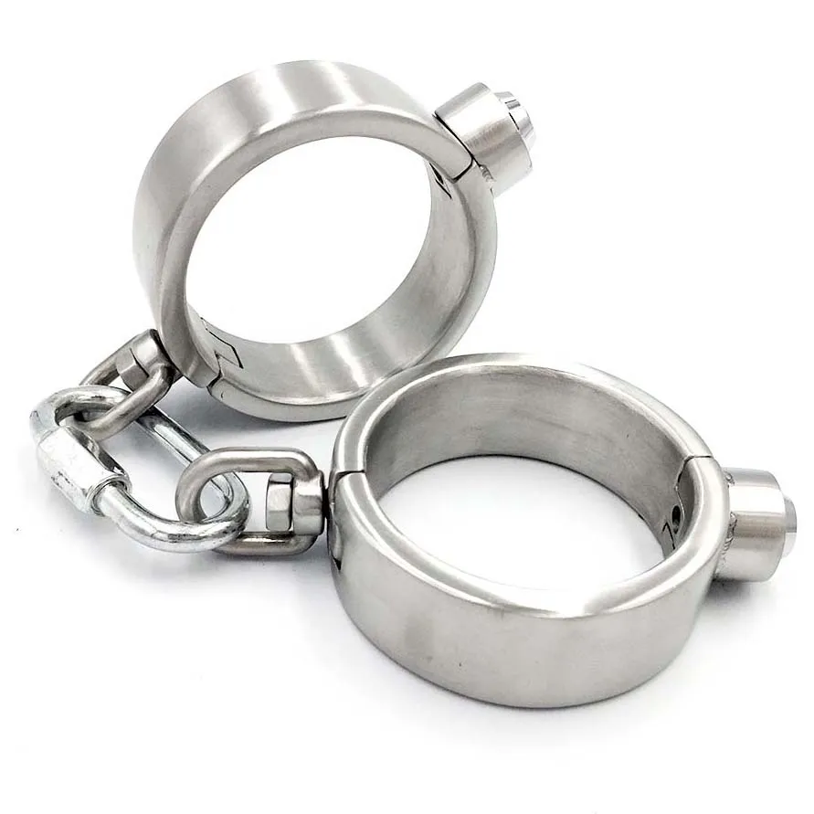 Stainless Steel Metal BDSM bondage lock handcuffs sex toys for couples ...