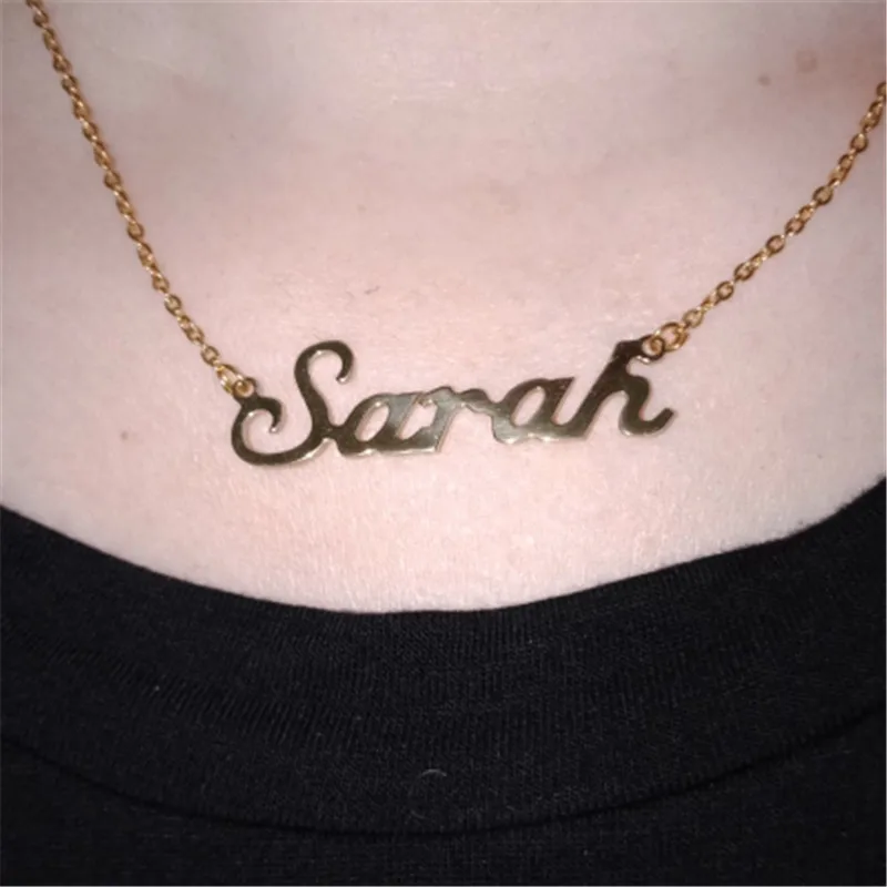 

Custom Necklaces Name Necklace Women Girl Gold Silver Plated Choker Pendant Necklace Boho Gothic Jewelry for Girlfriend Mom