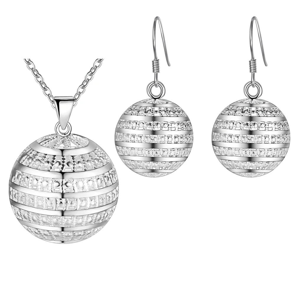 

Christmas Tree Cute Jewelry Set Silver Geometric Earrings/Necklace Jewelry Set For Women Loving Gift colour