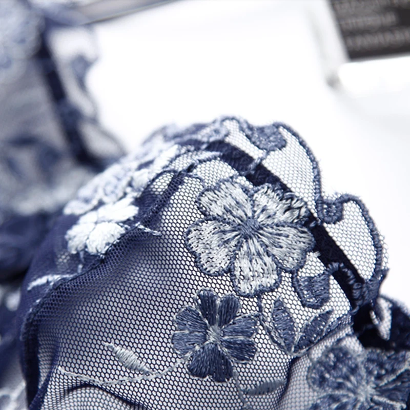 BALALOUM Women Sexy Hot Ultra-thin Transparent Bra Erotic Summer Lace Embroidery Balconette Brassiere Female Lingerie Underwear