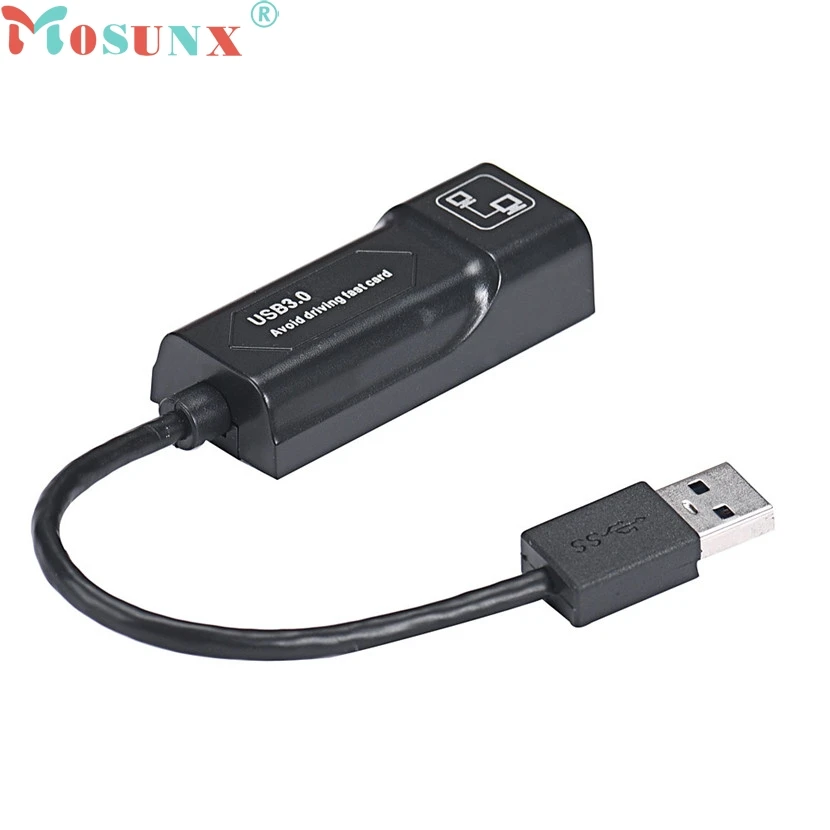 

mosunx Mecall Tech USB 3.0 10/100/1000Mbps Gigabit Ethernet RJ45 External Network Card LAN Adapter