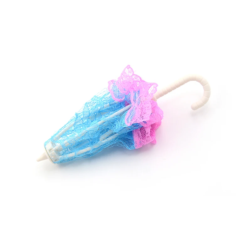 

Handmade Doll Plastic Lace Umbrella for new Dolls Toys Kid Gift Random Mini Doll Umbrella