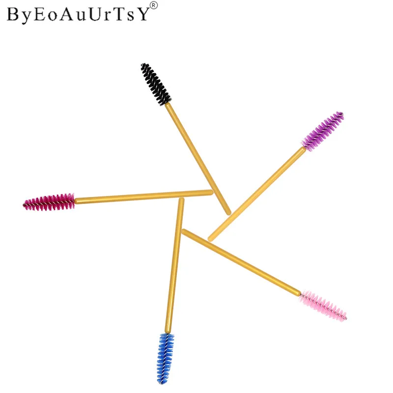 50pcs Disposable Eyelash Brush Mascara Wands Applicator Eyelash Comb Makeup Brushes Individual Lash Removing Swab Micro Brush    (11)
