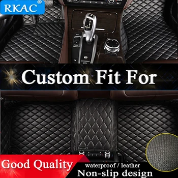 

RKAC 6 Colors Auto Floor Mats for Ford Explorer 5/7 Seats 2006-2015 Leather Car Mats Waterproof 3D Carpets Front & Rear Liner