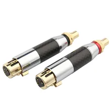 Высокое качество RCA к XLR 3Pin гнездовой разъем XLR Jack DIY Аудио разъем акустические шипы RCA штекер адаптера Dold-Plated YS-264