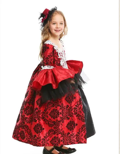 Костюм для девочек в средневековом стиле; нарядное платье для костюмированной вечеринки; платье для выпускного вечера; костюмы на Хэллоуин для детей; платье принцессы в викторианском стиле; костюм; подарок на день рождения