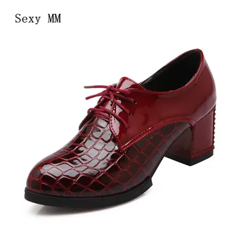 

High Heels Pumps Women Oxfords Career Campus Shoes Woman High Heel Shoes Kitten Heels Size 34 - 40 41 42 43